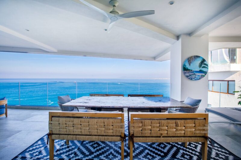 The ocean-view terrace of one of our Indah condos